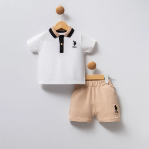 U.s Polo Bebek 2'li Takım Usb2339 Beyaz-bej